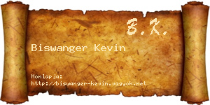 Biswanger Kevin névjegykártya